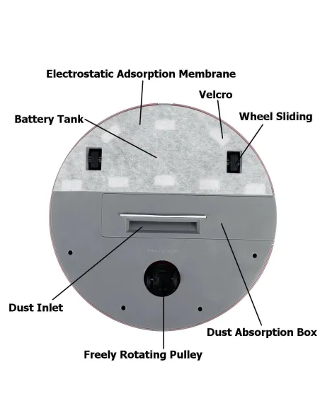 Robot aspirator smart 3 in 1, Ximeijie, Negru, 230x230x62 mm