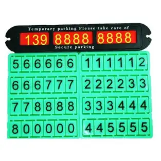 Suport auto pentru numarul de telefon in parbriz, numere