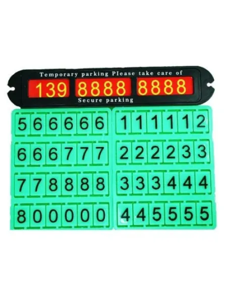 Suport auto pentru numarul de telefon in parbriz, numere