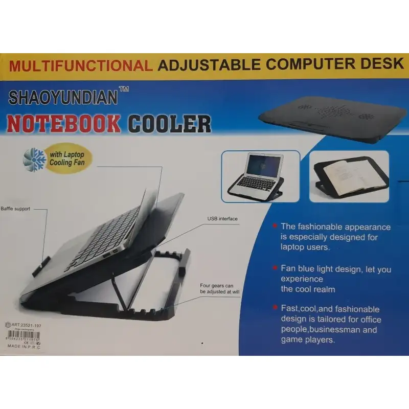 Suport multifunctional pentru laptop cu cooler pentru racire