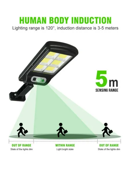 Proiector solar 120 COB LED cu telecomanda red-mag.ro