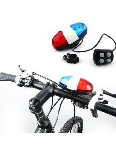 Sirena politie cu girofar de bicicleta red-mag.ro