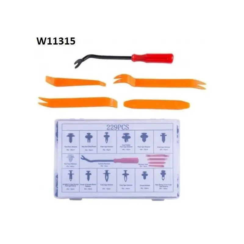 Set 229 buc, clipsuri, bulbi auto W11315 WENCHANG red-mag.ro