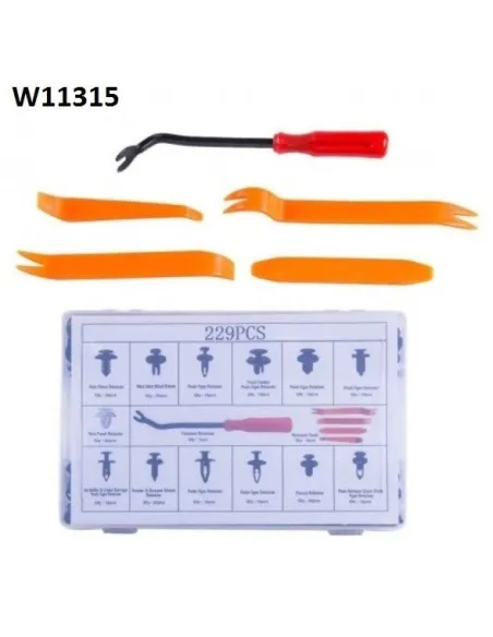 Set 229 buc, clipsuri, bulbi auto W11315 WENCHANG red-mag.ro