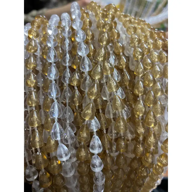 Perdea Muste Margele, 2 culori, cu Bara, 90x 200cmx58 red-mag.ro