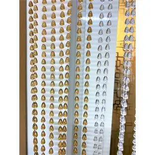 Perdea Muste Margele, 2 culori, cu Bara, 90x 200cmx58 red-mag.ro 2