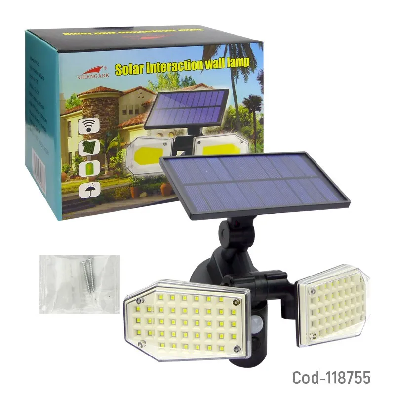 Proiector solar dublu 78 LED cu senzor de miscare red-mag.ro