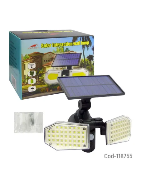 Proiector solar dublu 78 LED cu senzor de miscare red-mag.ro