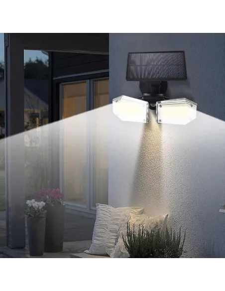 Proiector solar dublu 130 COB cu senzor de miscare, ip 65