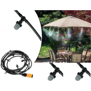 kit racire terasa, pulverizare vapori de apa, furtun de 10 m si