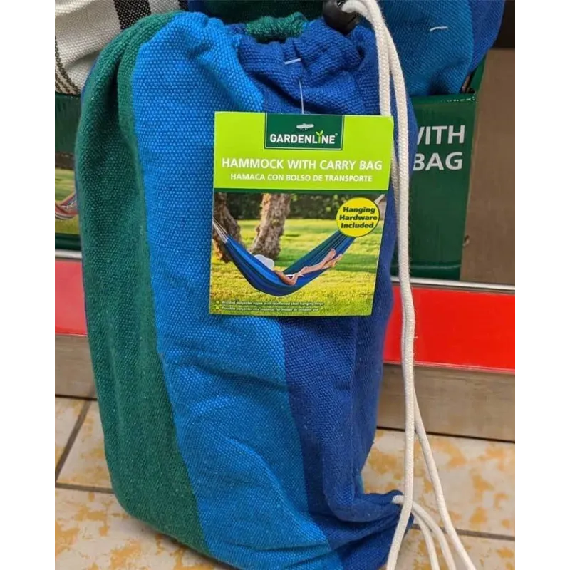 Hamac premium,GardenLine hammock cu husa si carabine metalice