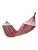 Hamac multicolor bumbac 100x180cm, cu bara de lemn red-mag.ro