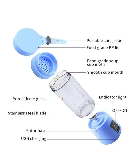 Blender cu acumulator si functie de baterie externa Blender