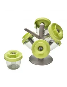 Suport cu 6 recipiente cu inchidere ermetica