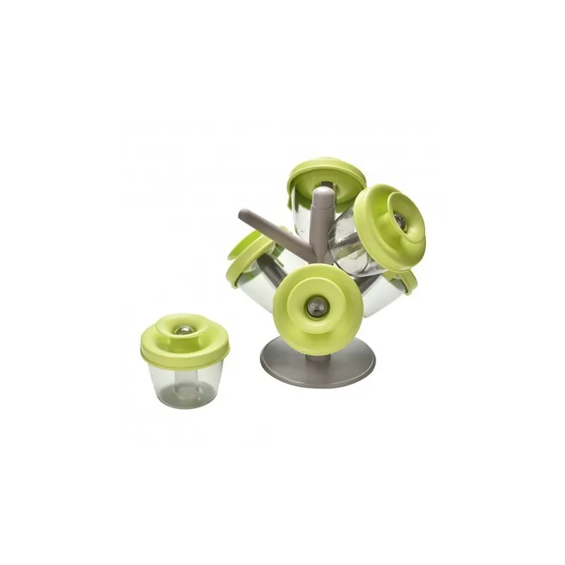 Suport cu 6 recipiente cu inchidere ermetica