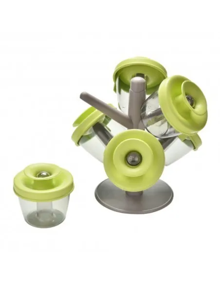 Suport cu 6 recipiente cu inchidere ermetica