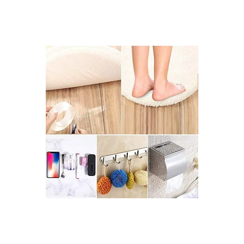 Banda transparenta dublu adeziva 5 metri red-mag.ro