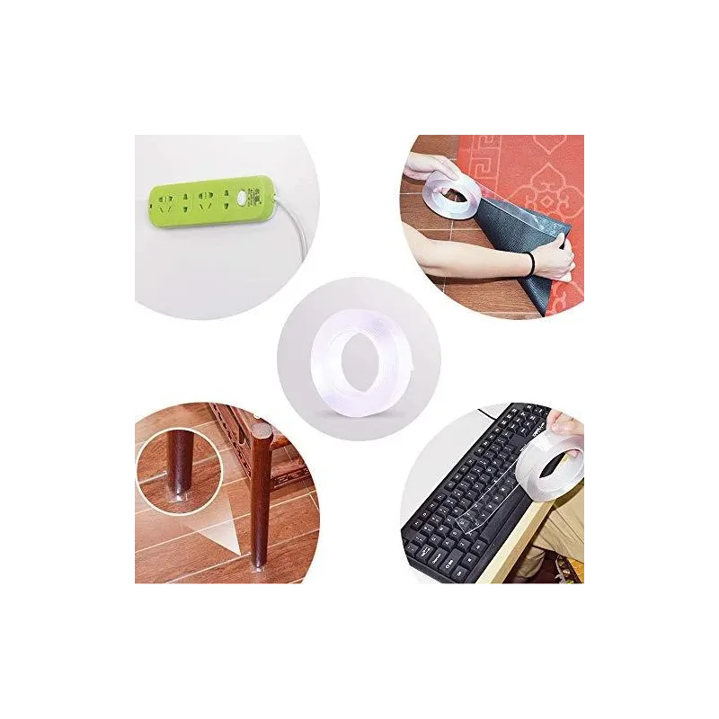 Banda transparenta dublu adeziva 5 metri red-mag.ro