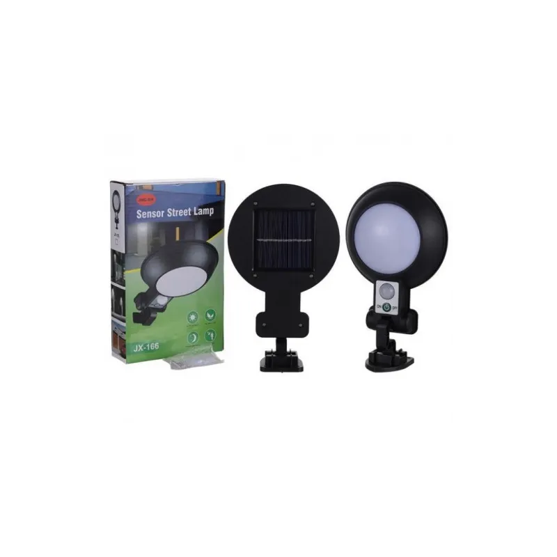 Lampa rotunda 32 LED cu panou solar si senzor de miscare