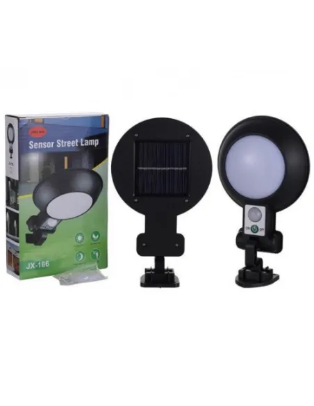 Lampa rotunda 32 LED cu panou solar si senzor de miscare