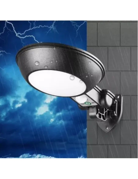 Lampa rotunda 32 LED cu panou solar si senzor de miscare