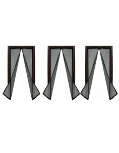 Set 3 perdele magnetice antiinsecte 190 x 100 cm red-mag.ro