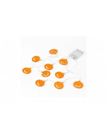 Instalatie LED 20 dovleci Halloween cu baterii red-mag.ro