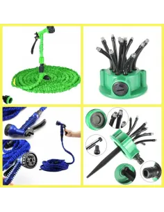 Furtun extensibil 45 m, aparat de udat inclus + Aspersor de