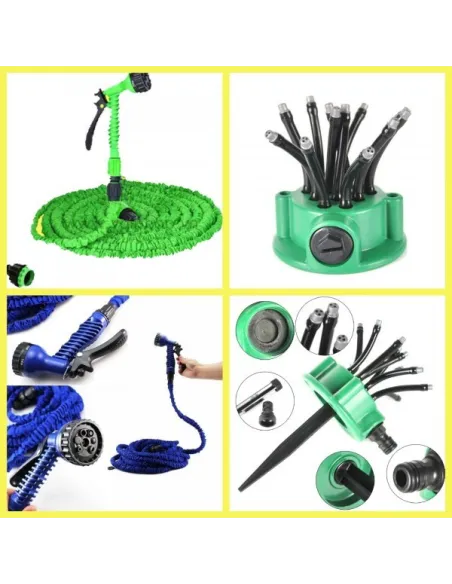Furtun extensibil 45 m, aparat de udat inclus + Aspersor de
