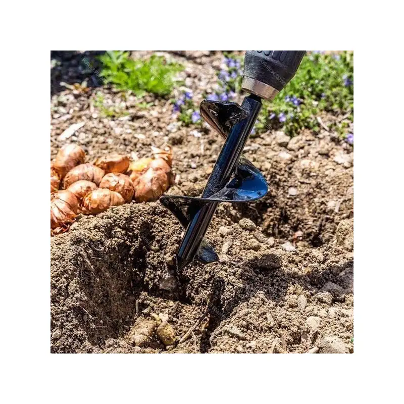 Burghiu spiralat pentru gradina, compatibil cu bormasina
