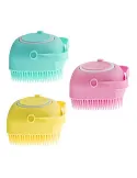 Set 2 x Burete din silicon cu rezervor pentru sampon, 80 ml