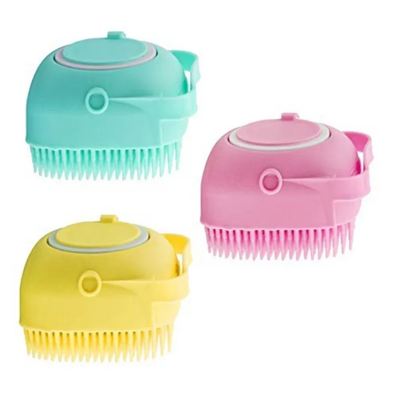 Set 2 x Burete din silicon cu rezervor pentru sampon, 80 ml