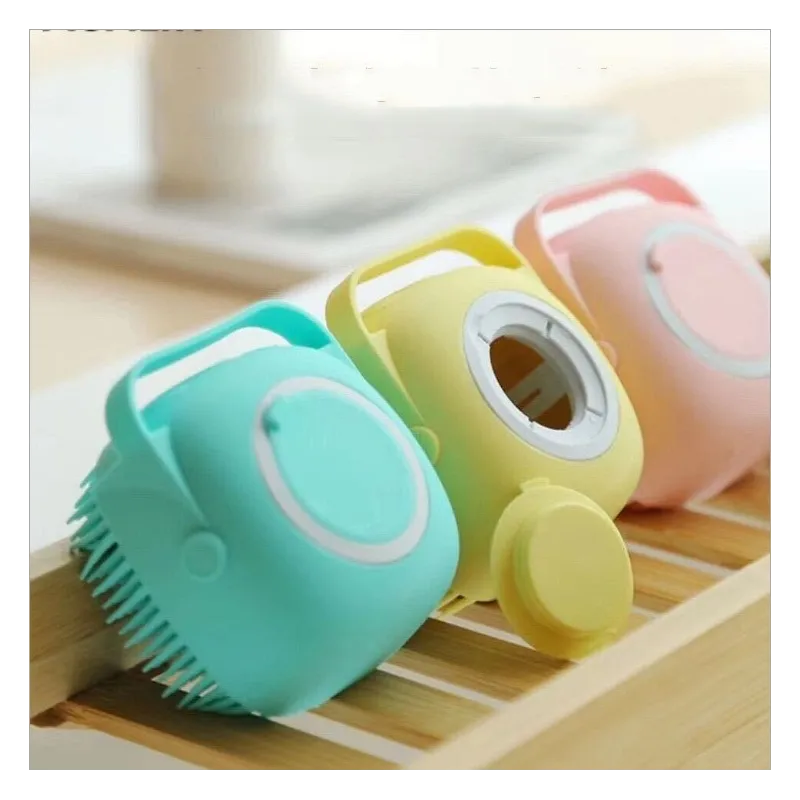 Set 2 x Burete din silicon cu rezervor pentru sampon, 80 ml