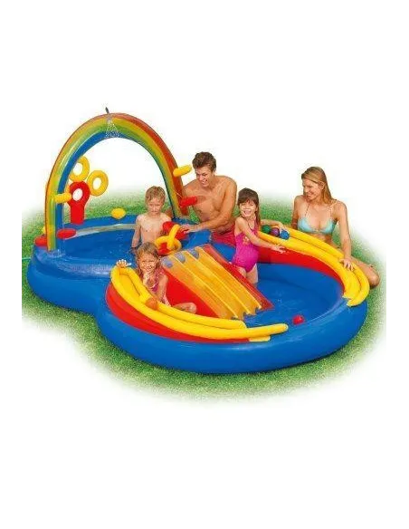 Piscina gonflabila cu tobogan 2.95 x 1.90 x 1.35 M, red-mag.ro