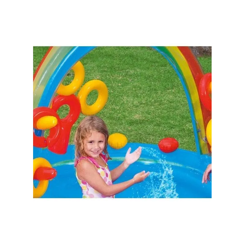 Piscina gonflabila cu tobogan 2.95 x 1.90 x 1.35 M, red-mag.ro