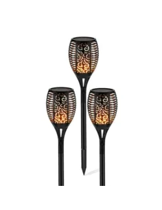 Set 3 x lampa solara cu efect de flacara, 50 cm red-mag.ro 2