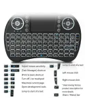 Mini Tastatura wireless 2.4 GHz iluminata RGB red-mag.ro