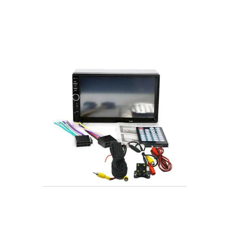 PLAYER AUTO 7018B, 2DIN, NEGRO, RADIO FM, CAMERA DE VIZUALIZARE