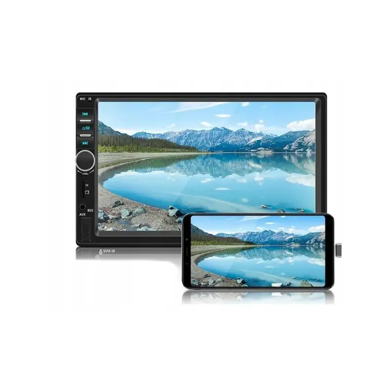 PLAYER AUTO 7018B, 2DIN, NEGRO, RADIO FM, CAMERA DE VIZUALIZARE