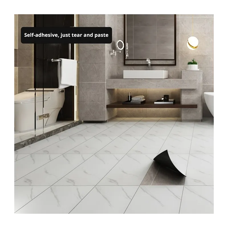 10 x Placi autoadezive tip marmura, impermeabile, dimensiune