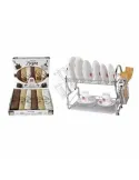 Suport de vase din inox cromat + Set 6 prosoape