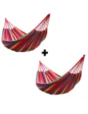 1+1 Hamac multicolor din bumbac + husa red-mag.ro