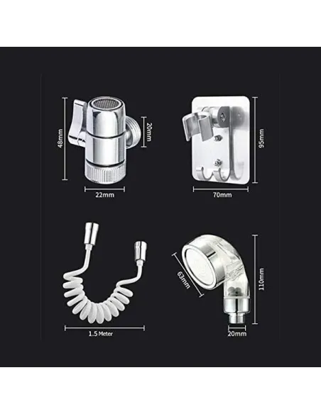 Extensie dus pentru robinet, spalara usoara, furtun flexibil