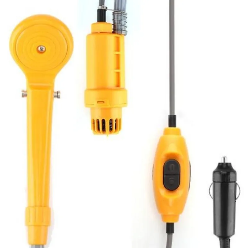 Set dus auto portabil pentru camping, 12 V, cablu 5M red-mag.ro