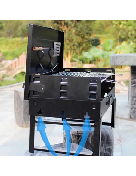 Gratar pliabil de gradina cu accesorii BBQ red-mag.ro