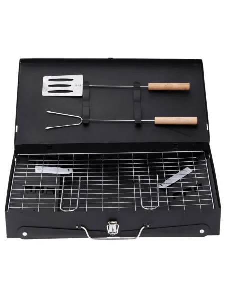 Gratar pliabil de gradina cu accesorii BBQ red-mag.ro