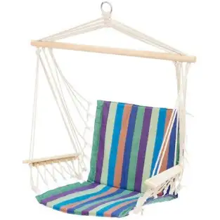 Scaun/Hamac Heinner suspendat 86x52cm, verde&mov red-mag.ro