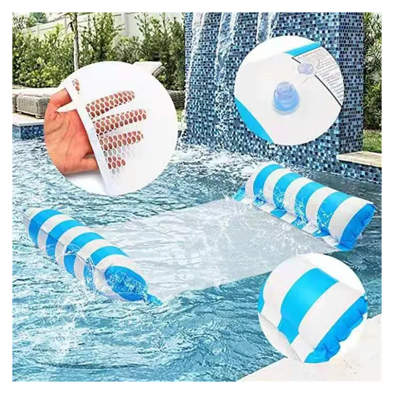 Sezlong gonflabil pentru plaja/apa, 70x120 cm, Roz/Albastru