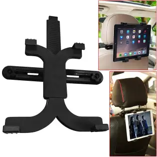 Suport tableta 7-10 inch pentru tetiera, Rotire 360, Negru