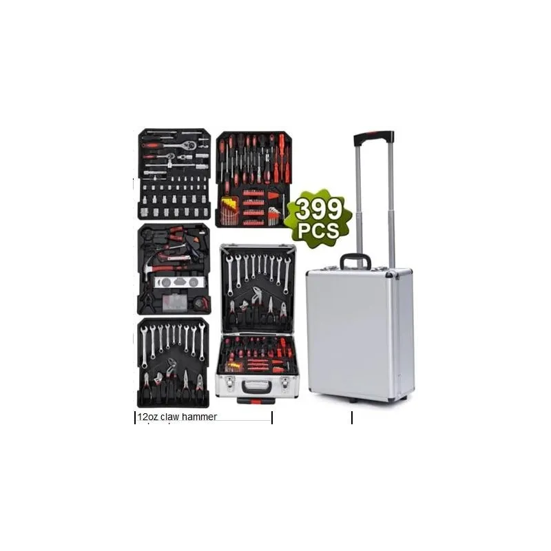 Trusa profesionala 399 piese, Chrome Vanadium red-mag.ro